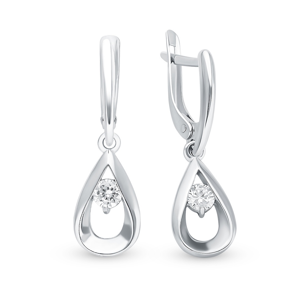 

Серьги из серебра с фианитом 585Gold 702008097, 702008097