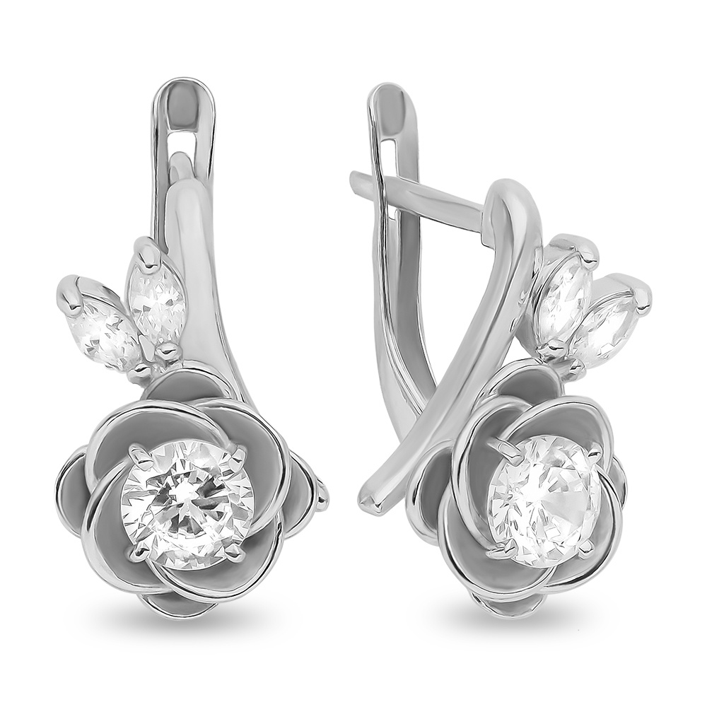 

Серьги из серебра с фианитом 585Gold 702008200, 702008200