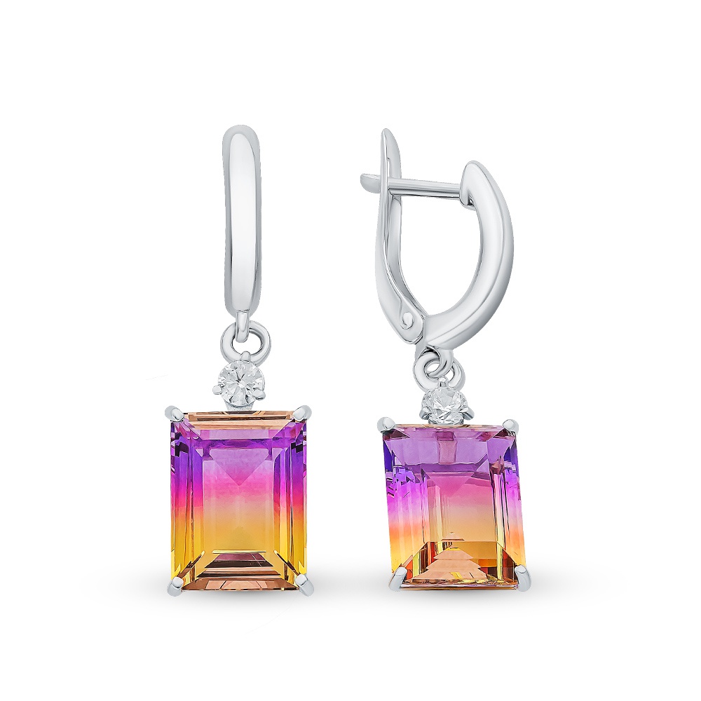 

Серьги из серебра с фианитом 585Gold 702008153, 702008153