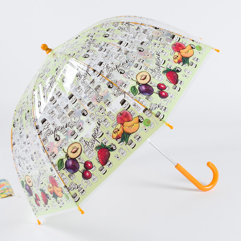 фото Детский зонт goroshek трость прозрачный варенье 819688-7