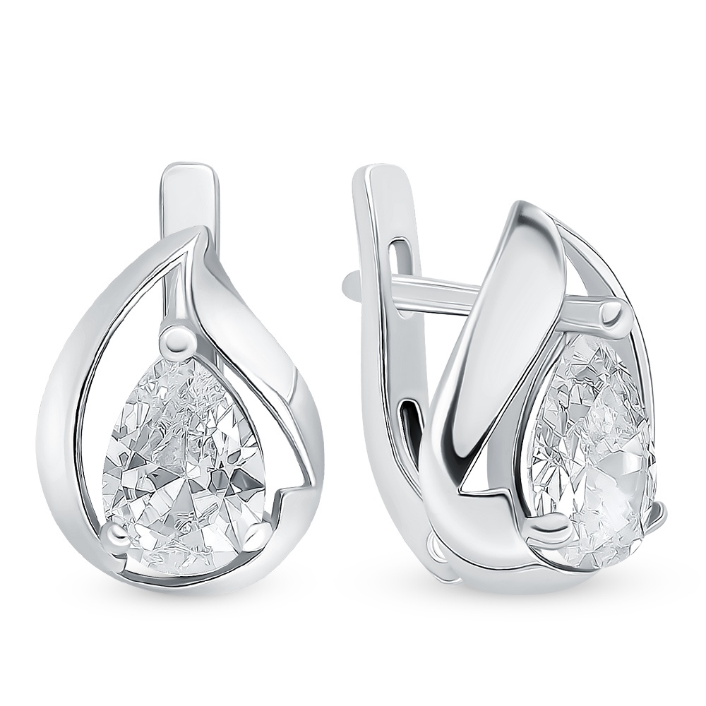 

Серьги из серебра с фианитом 585Gold 702008268, 702008268