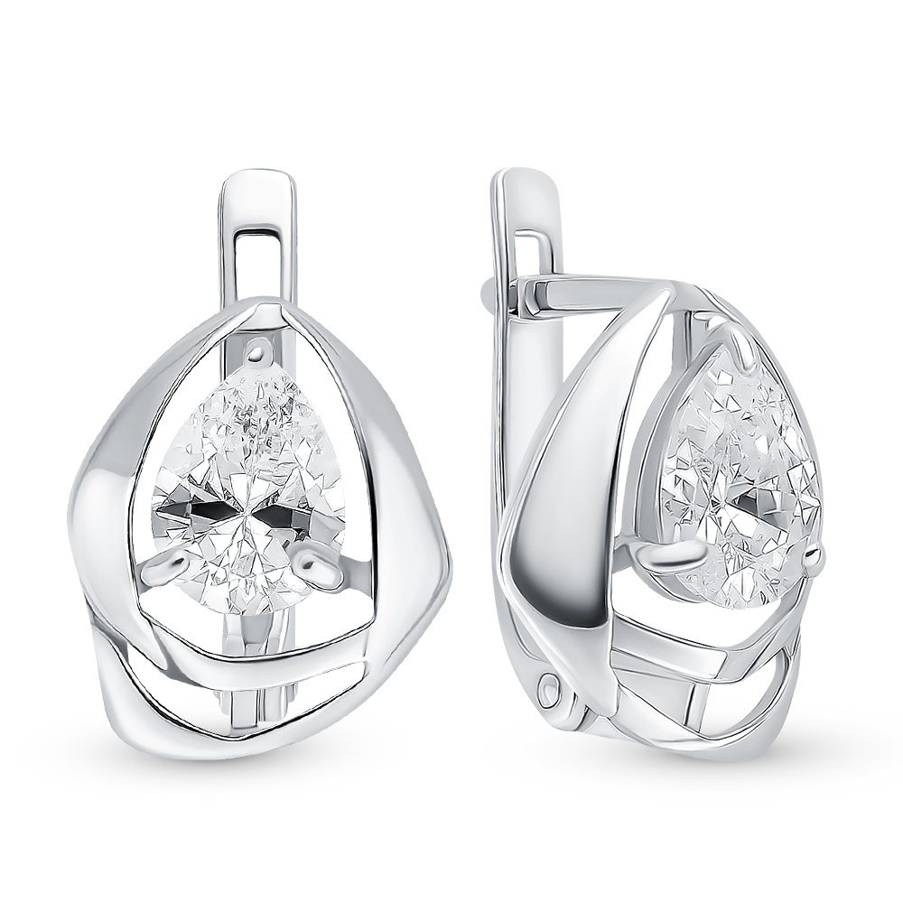 

Серьги из серебра с фианитом 585Gold 702008110, 702008110