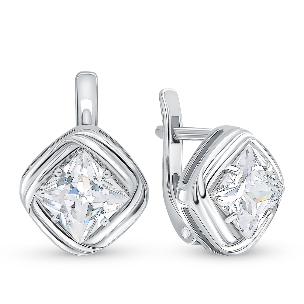 

Серьги из серебра с фианитом 585Gold 702008116, 702008116