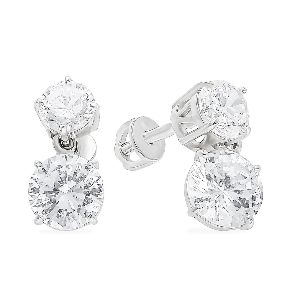 

Серьги из серебра с фианитом 585Gold 702008288, 702008288