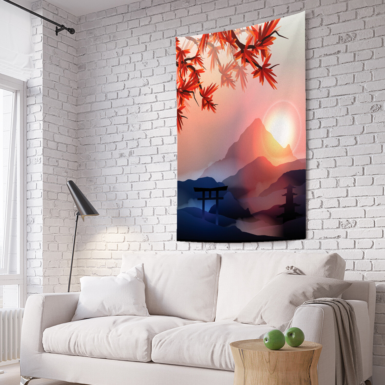 

Вертикальное фотопанно на стену JoyArty Солнце за японскими горами 150x200 см, Солнце за японскими горами