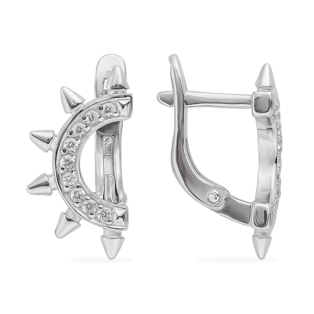 

Серьги из серебра с фианитом 585Gold 702008133, 702008133