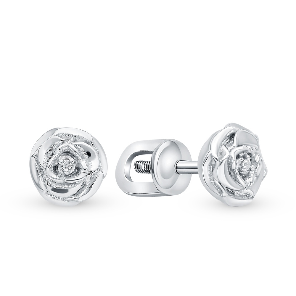 

Серьги из серебра с фианитом 585Gold 702008295, 702008295