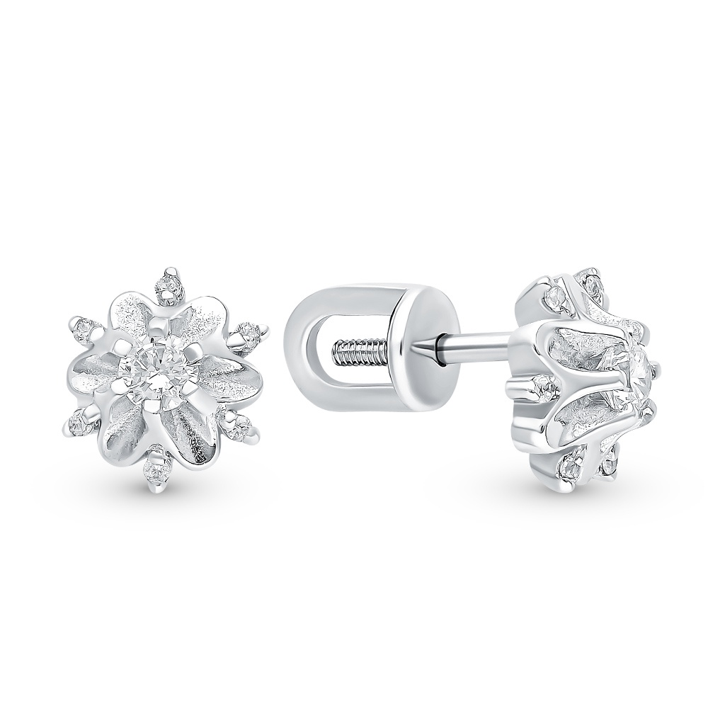 

Серьги из серебра с фианитом 585Gold 702008191, 702008191