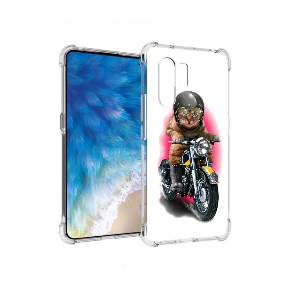 

Чехол MyPads Tocco для Vivo X30 мото-кот (PT142331.408.485), Прозрачный, Tocco