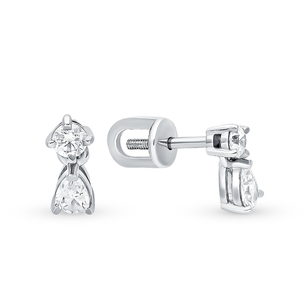 

Серьги из серебра с фианитом 585Gold 702008248, 702008248