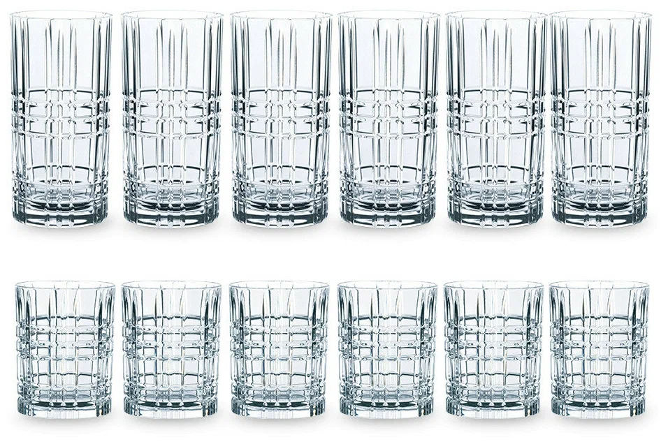Набор стаканов 12 шт. (6 низких 345 мл , 6 высоких 445 мл ) HIGHLAND Nachtmann