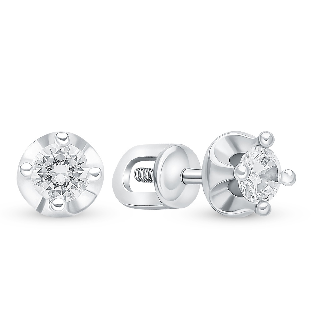 

Серьги из серебра с фианитом 585Gold 702008195, 702008195