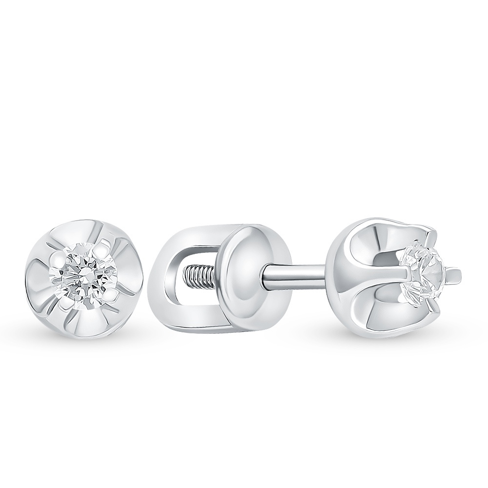 

Серьги из серебра с фианитом 585Gold 702008301, 702008301
