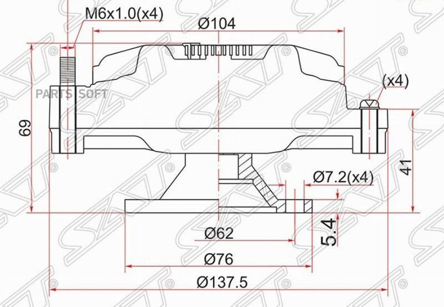 

SAT Вискомуфта TOYOTA TOWNACE/LITEACE 2-3С# 92-