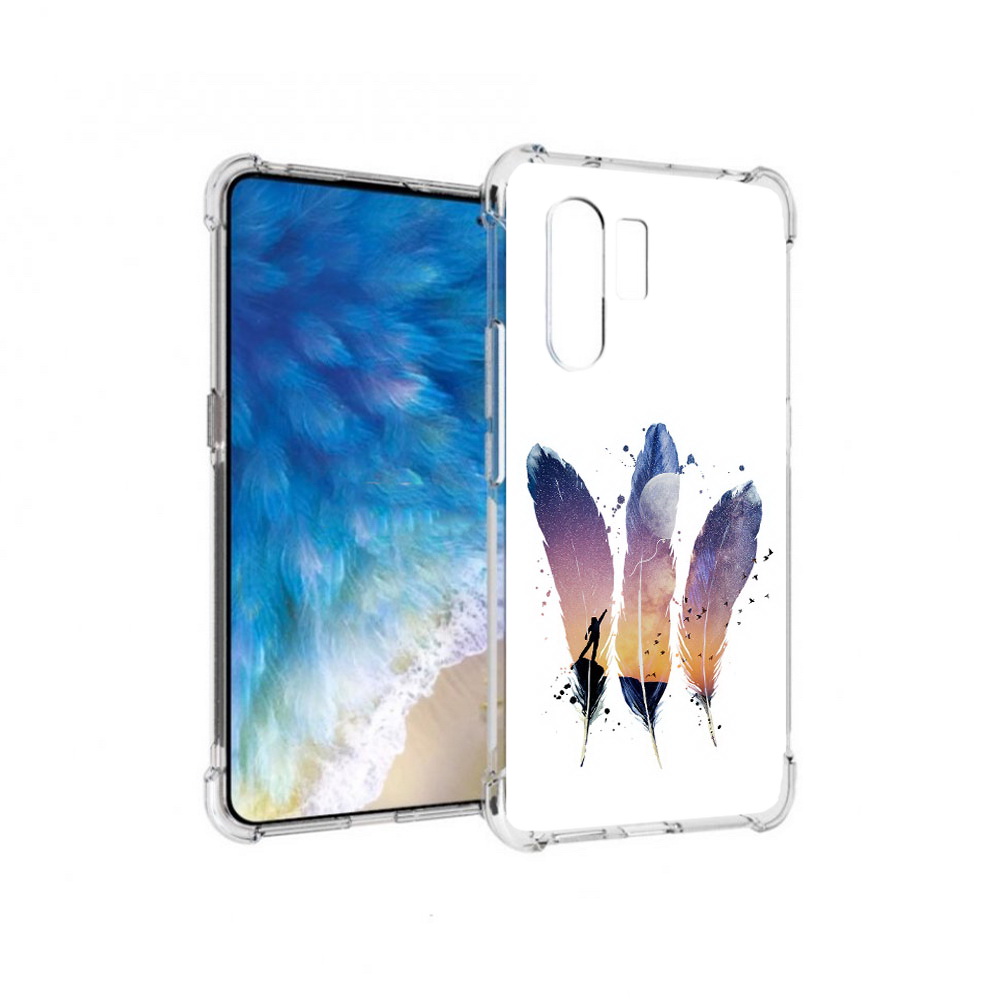 

Чехол MyPads Tocco для Vivo X30 небесные перья (PT142331.408.519), Прозрачный, Tocco