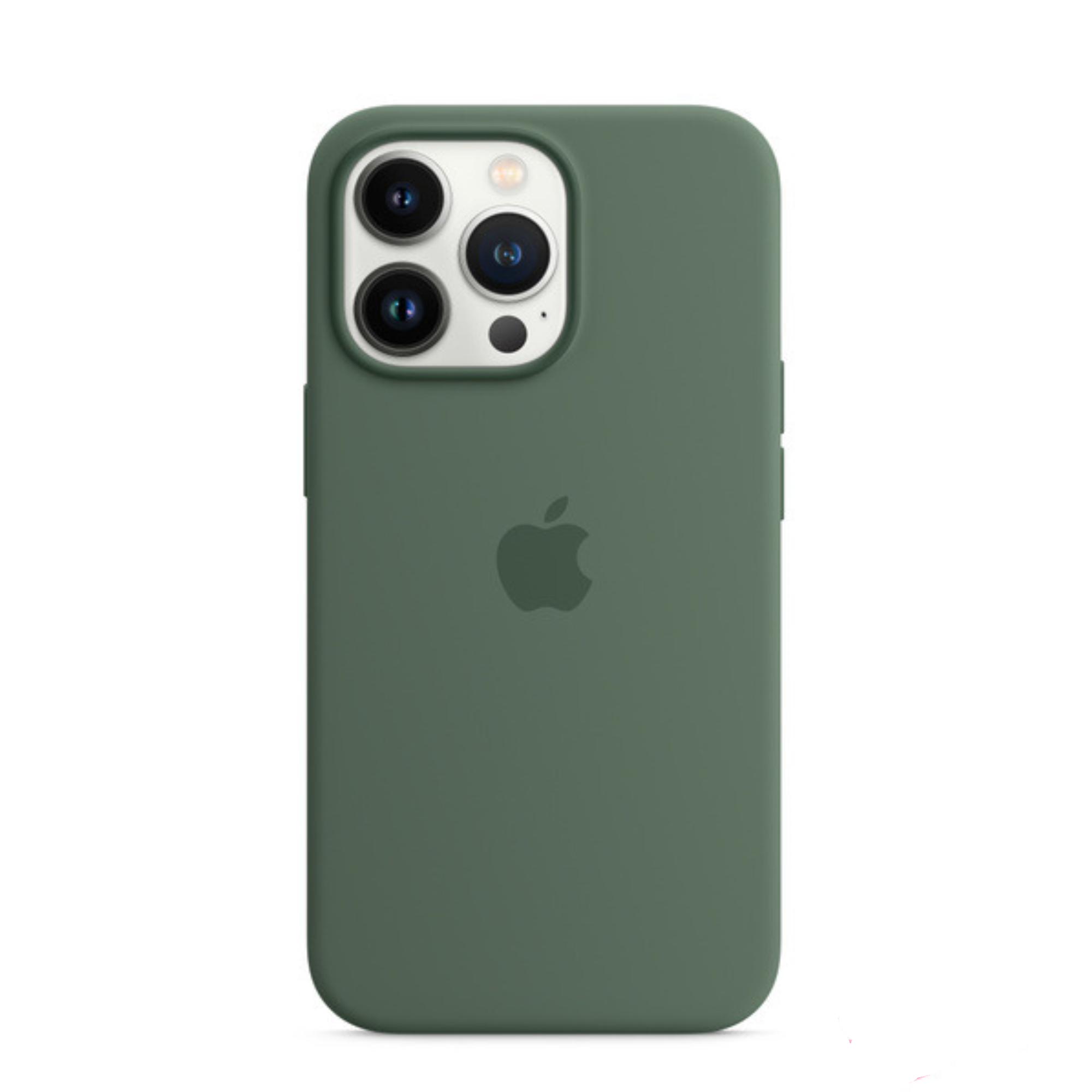 

Чехол для Apple iPhone 13 Pro Max MagSafe Silicone Case (закрытый низ) (эвкалипт), Зеленый