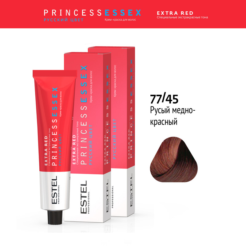 

Краска Estel Princess Essex Extra Red 77.45 Чувственная Мамба 60 Мл 2 Шт, Краска для волос ESTEL PROFESSIONAL