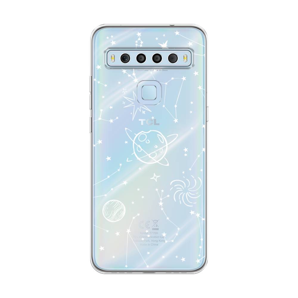 

Чехол для TCL 10L "Планеты в космосе", Белый, 290250-2