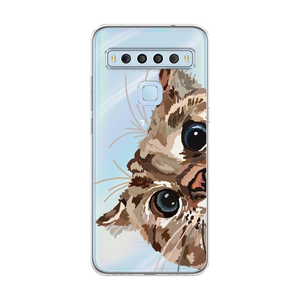 

Чехол для TCL 10L "Любопытный кот", Коричневый;синий;черный, 290250-1