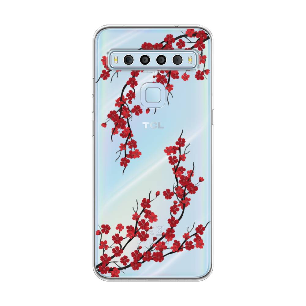 

Чехол для TCL 10L "Красная сакура", Красный;черный, 290250-2