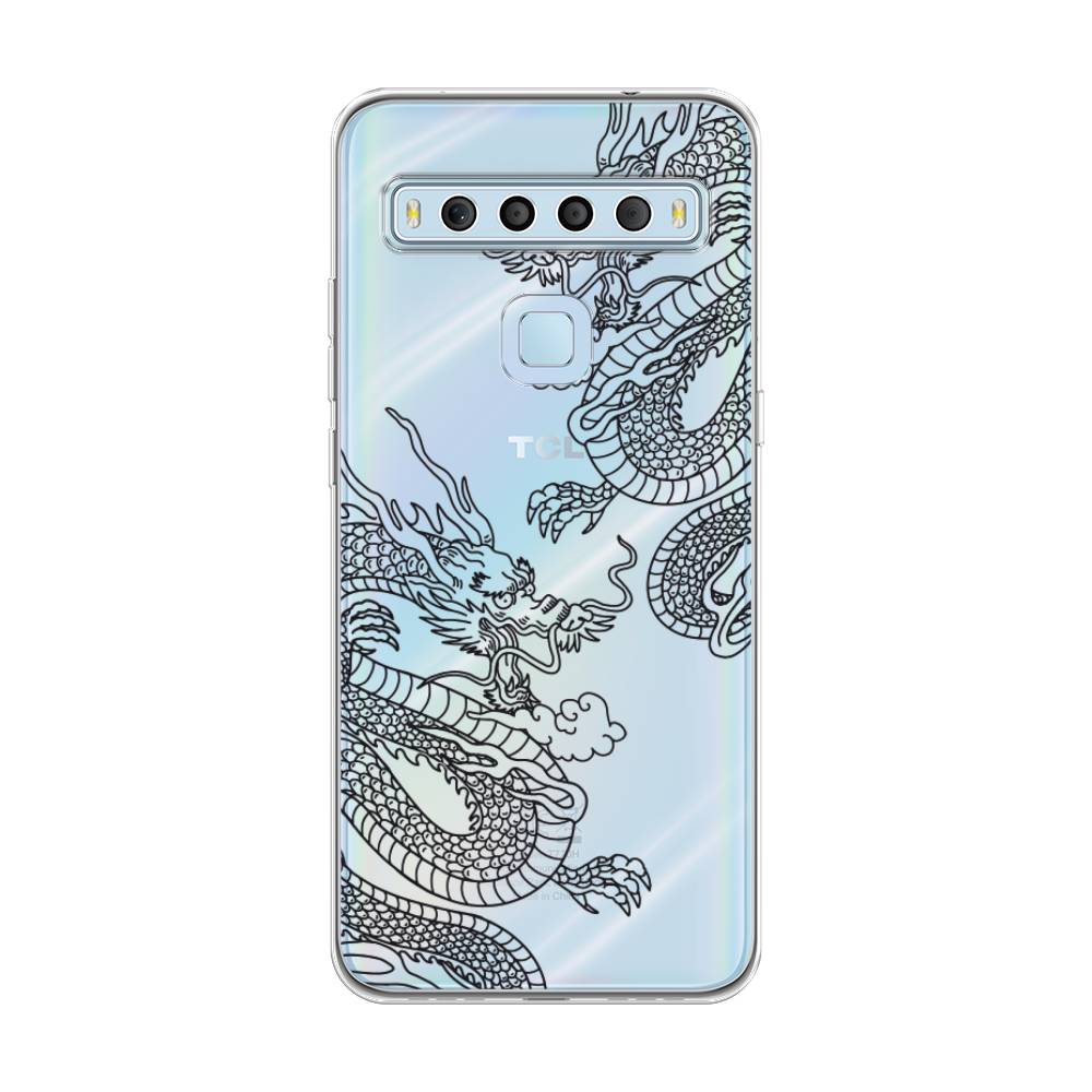 

Чехол для TCL 10L "Два китайских дракона", Серый;черный, 290250-1