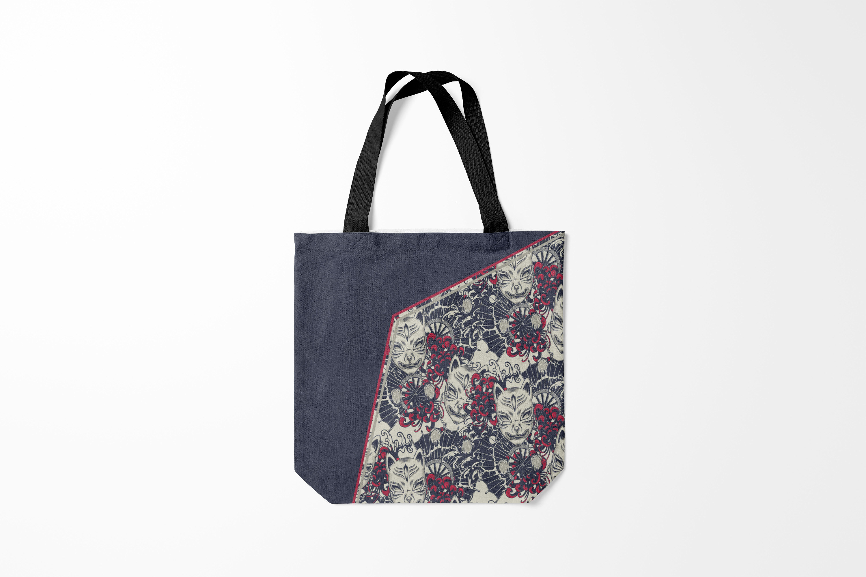 

Сумка шoппер унисекс Burnettie Узоры Бакэнэко. Маска, разноцветный, Узоры Бакэнэко. Маска