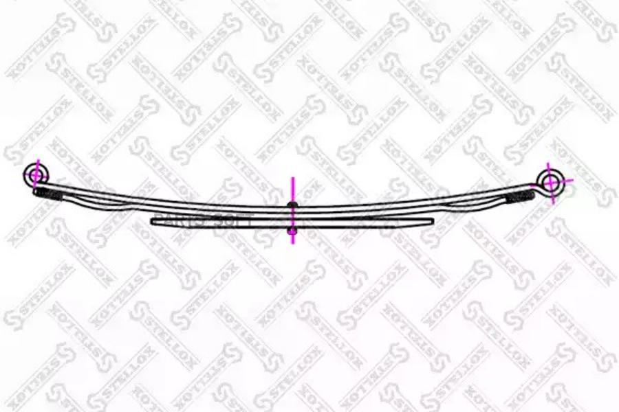 

Рессора задн.! 61 275 06 Ford Transit 80/100/120S SWB H/D 3-лист. (2+1) 91-00