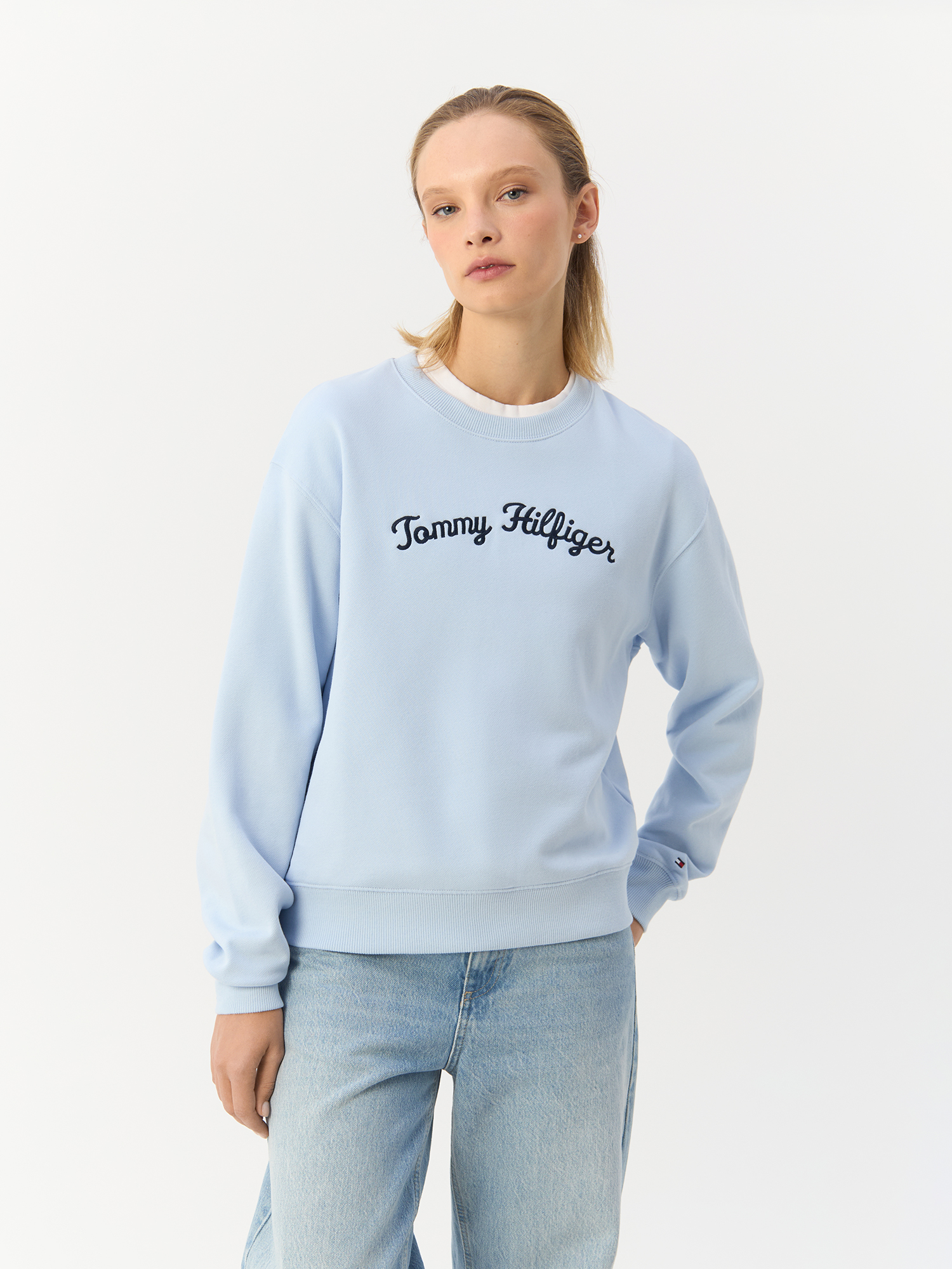 Свитшот женский Tommy Hilfiger Modern Script  WW0WW42615 синий S