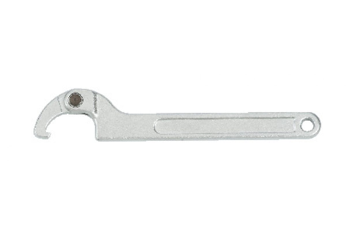 Ключ раздвижной, С-образный с фиксатором и крюком под пазовую гайку D=50-80 мм