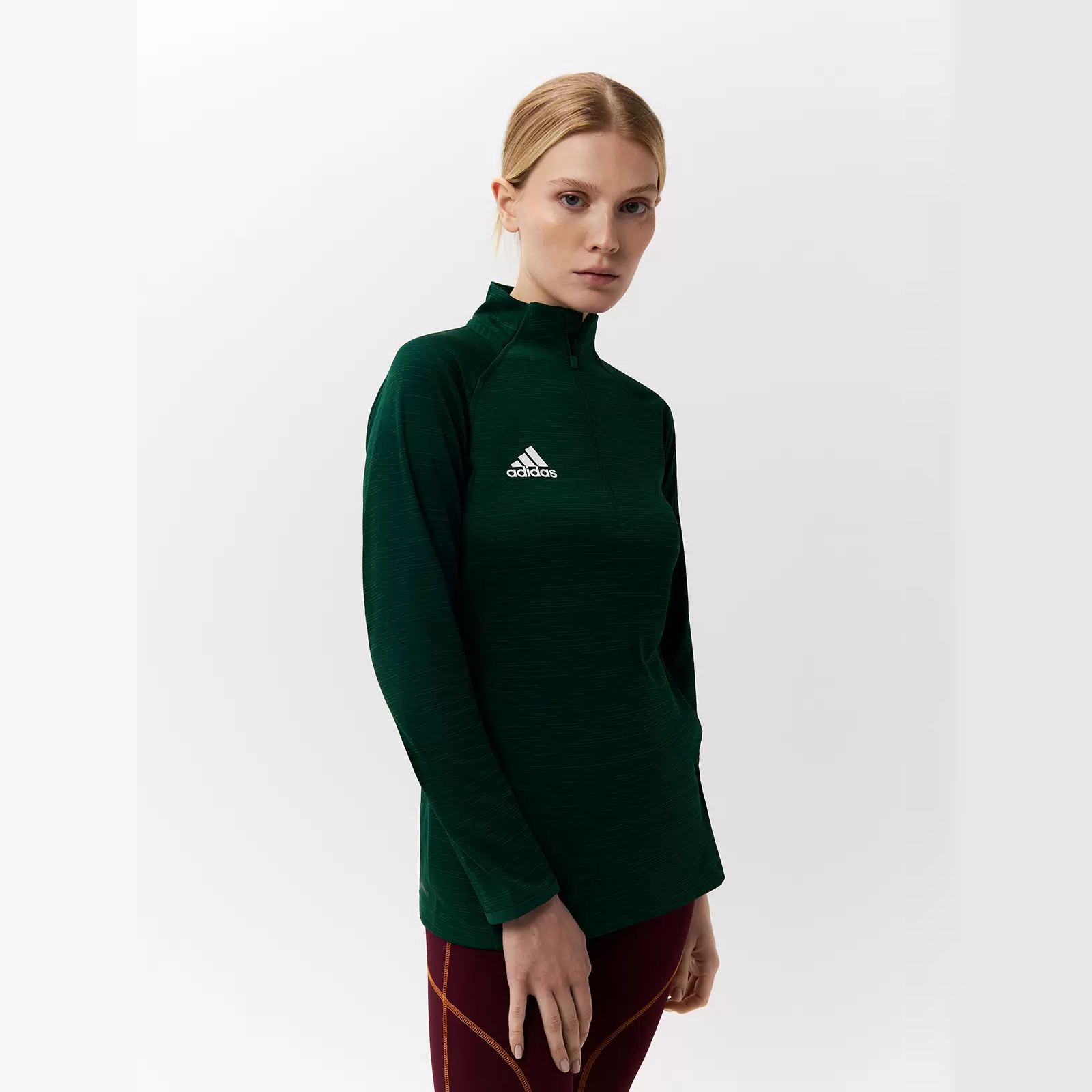 

Лонгслив женский Adidas Five Performance Quarter Zip DX9844 зеленый XS, Five Performance Quarter Zip