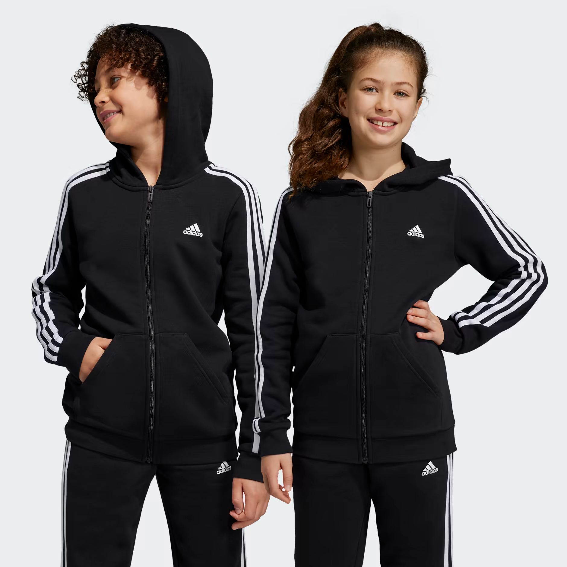 Толстовка детская Adidas, HR6331, чёрная 095A, размер 128