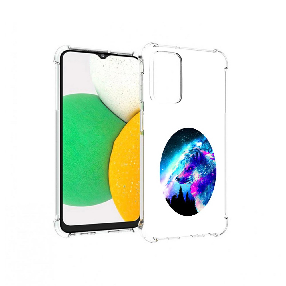 

Чехол MyPads Tocco для Samsung Galaxy A23 голубой волк, Прозрачный, Tocco