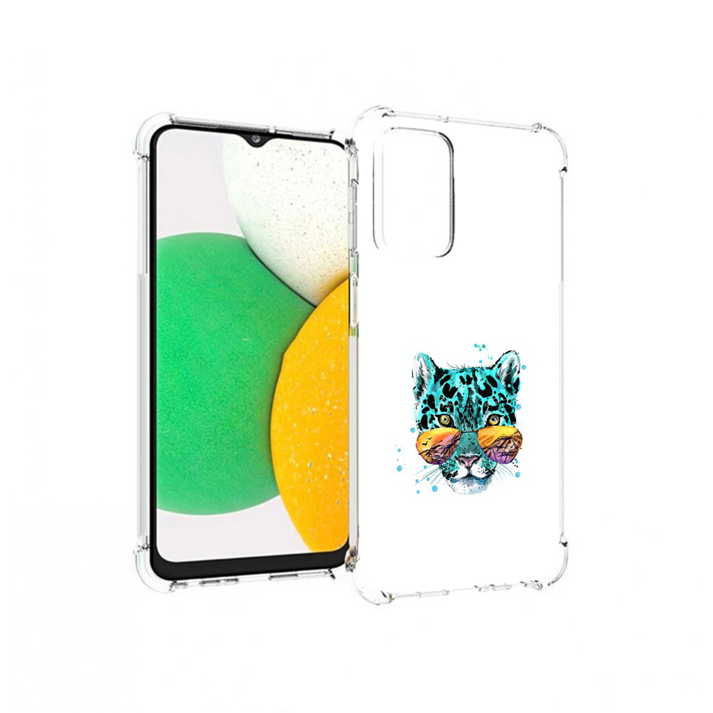 

Чехол MyPads Tocco для Samsung Galaxy A23 голубой лео, Прозрачный, Tocco