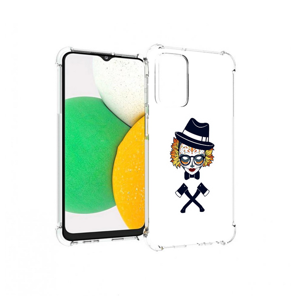 

Чехол MyPads Tocco для Samsung Galaxy A23 девушка в маске с топорами рисунок, Прозрачный, Tocco