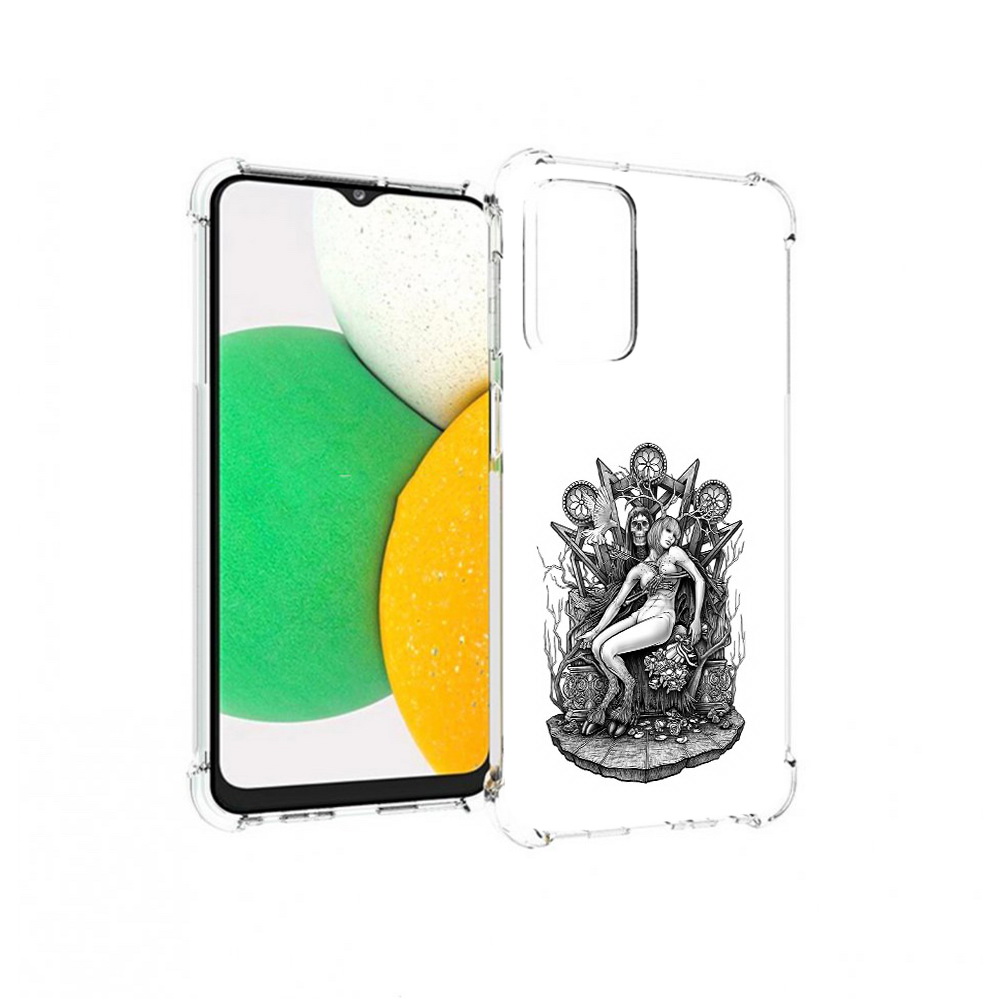 

Чехол MyPads Tocco для Samsung Galaxy A23 девушка на троне, Прозрачный, Tocco