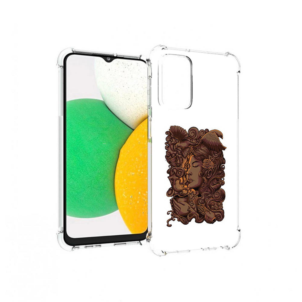 

Чехол MyPads Tocco для Samsung Galaxy A23 девушка с длинными волосами абстракция, Прозрачный, Tocco