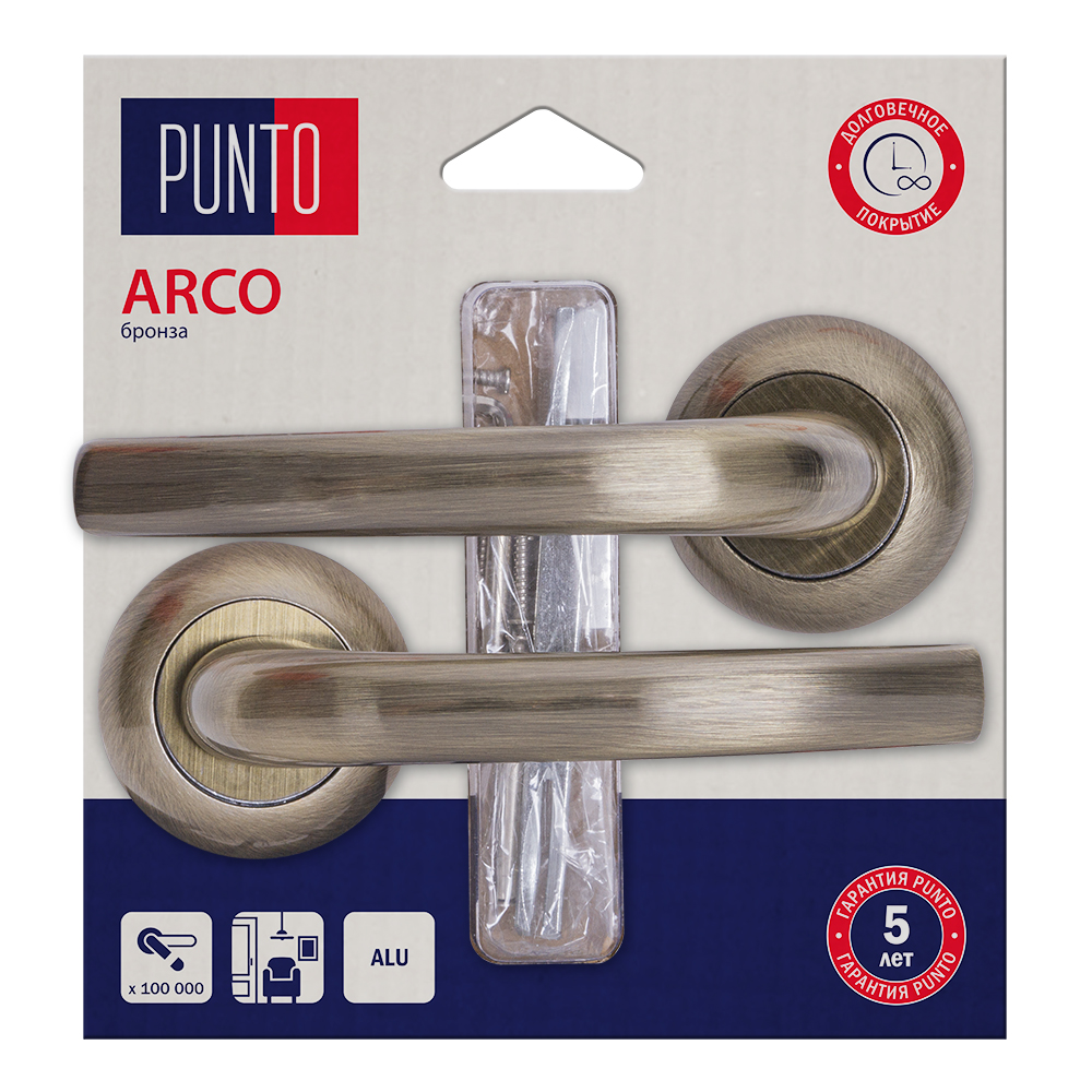 

Ручка раздельная PUNTO LM/A R.TL54.ARCO/HD ABG-6 бронза, Желтый