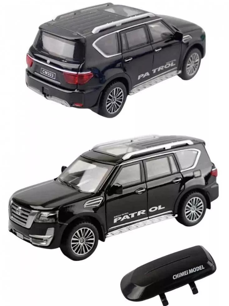 

Модель Nissan Patrol 1:32 инерц. свет, звук открыв. двери, багажник, капот C323/71372, Черный, 90