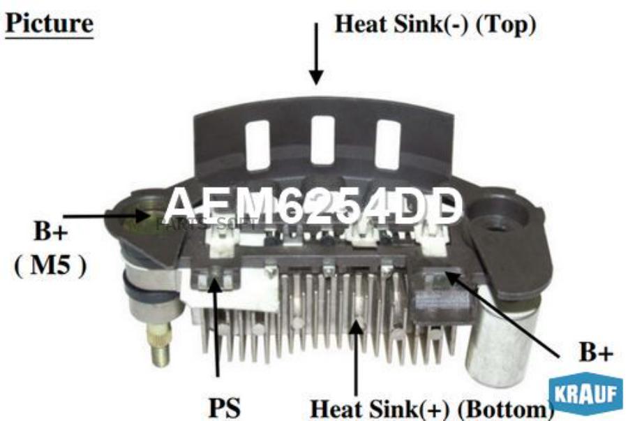 

Диодный мост генератора Krauf aem6254dd