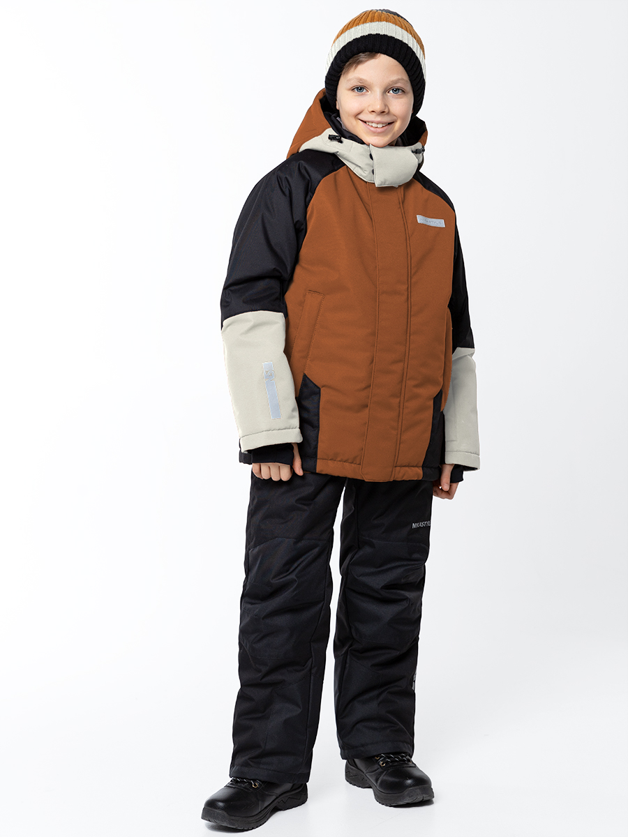 

Комплект верхней одежды детский NIKASTYLE 7з7324, кэмел/черный, 128, Коричневый;черный, 7з7324