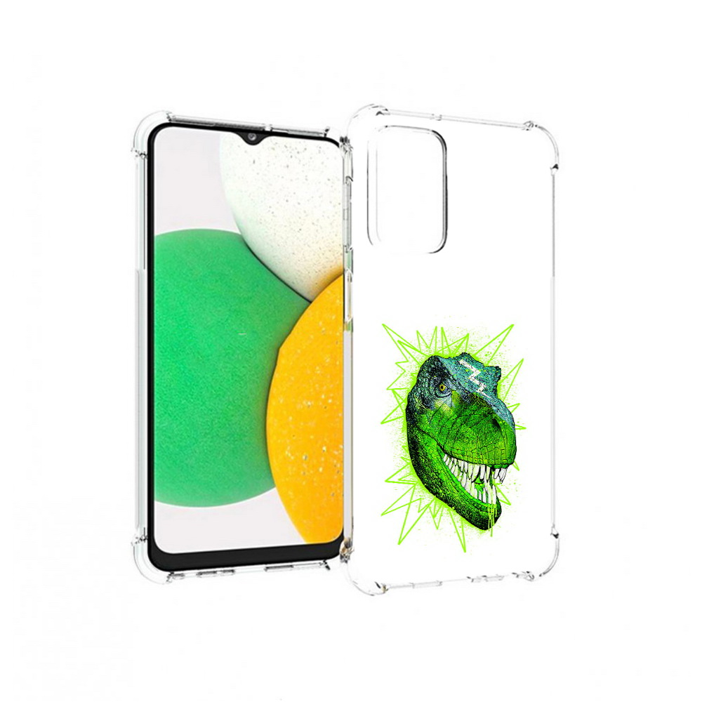 

Чехол MyPads Tocco для Samsung Galaxy A23 зеленый динозавр, Прозрачный, Tocco