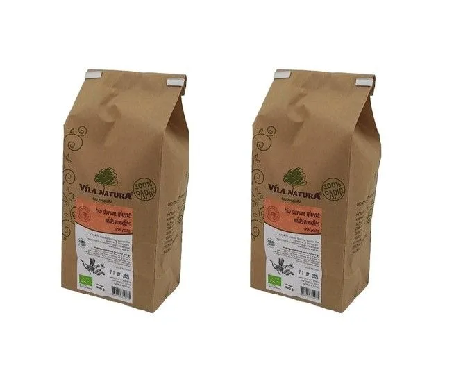 Макаронные изделия Vila Natura лапша широкая из пшеницы дурум био 2х200г