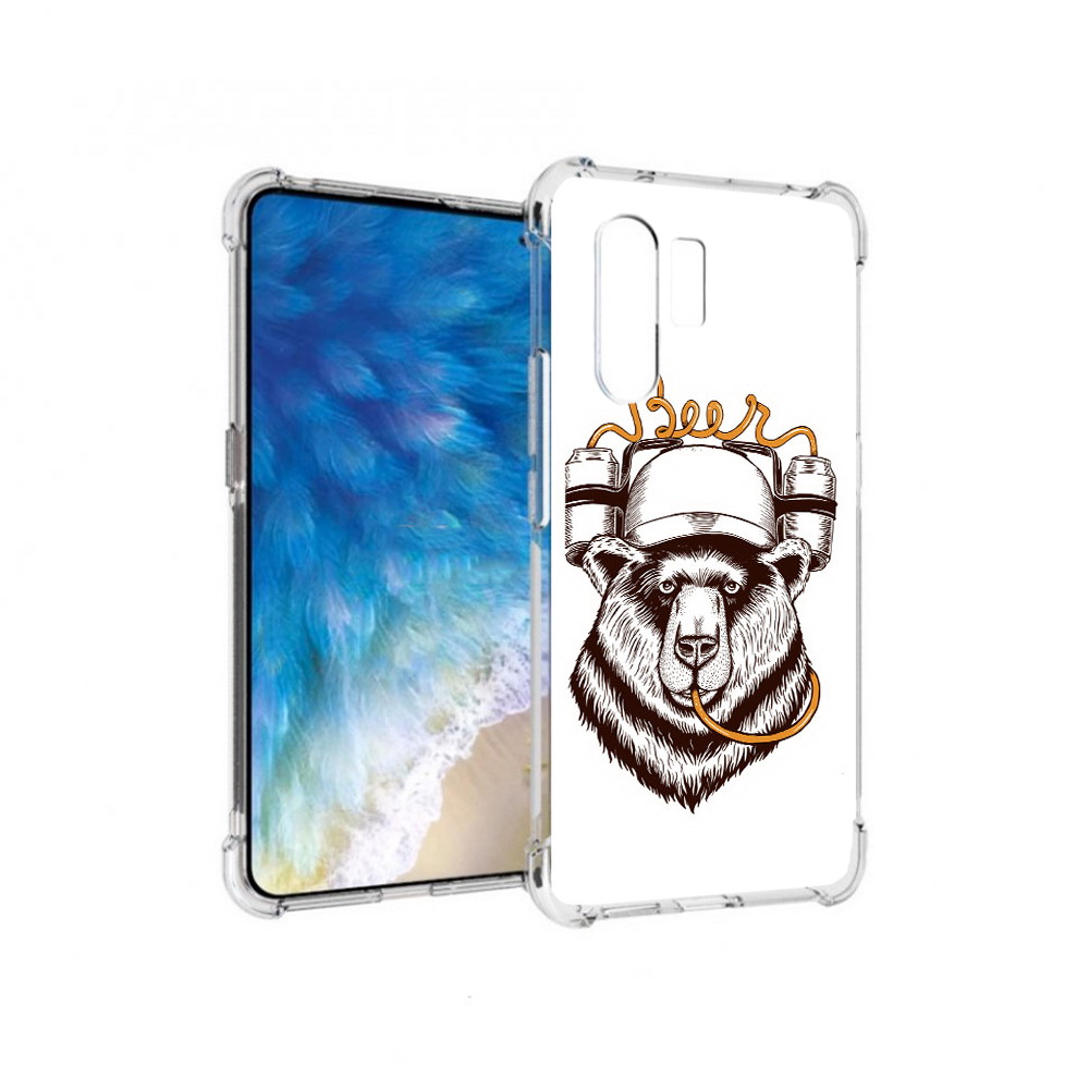 

Чехол MyPads Tocco для Vivo X30 пивной медведь (PT142331.408.538), Прозрачный, Tocco