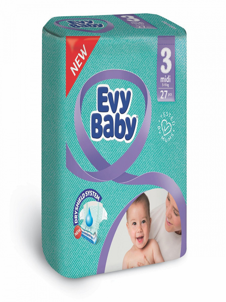 Подгузники Evy Baby 3 5-9кг 27шт 507868