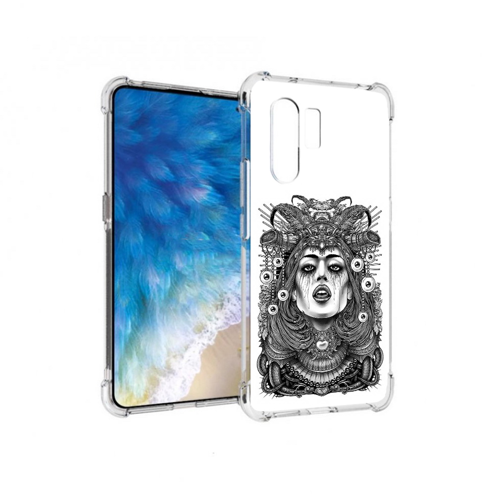 

Чехол MyPads Tocco для Vivo X30 портрет девушки черно белый (PT142331.408.551), Прозрачный, Tocco