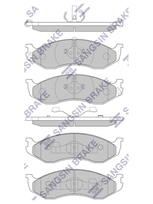 

Комплект тормозных колодок Sangsin brake SP1112