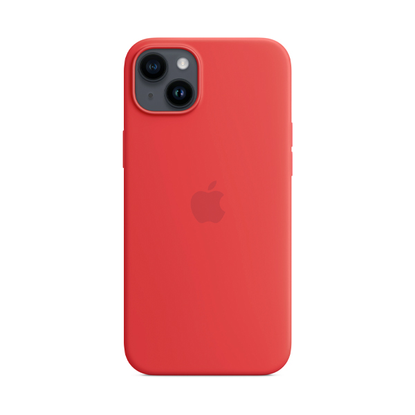 

Чехол для Apple iPhone 13 MagSafe Silicone Case (закрытый низ) (розовое помело), Красный
