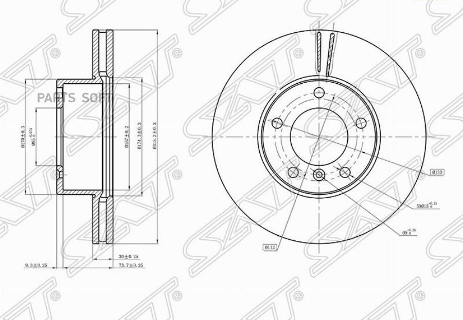 

SAT Диск тормозной перед MERCEDES W463 G500 90-