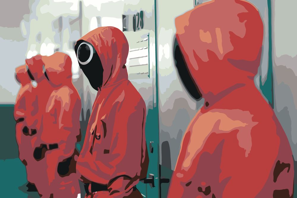 

Картина по номерам «Игра в кальмара: Охранники», squidgame-012, Игра в кальмара: Охранники