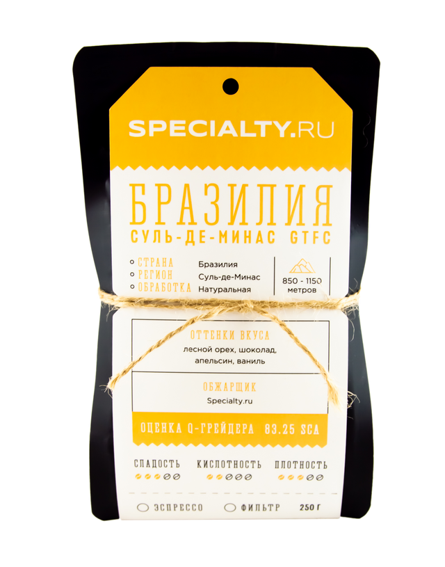 Кофе в зернах Specialty.ru Бразилия Суль-де-Минас, 200 г